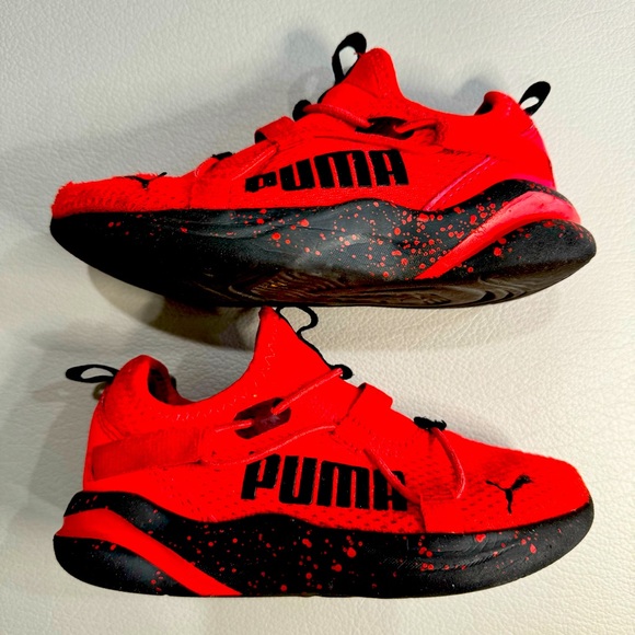 Puma Other - Little Kids Puma Sneakers| Red | Size c11 | FREE BONUS: Hanes Socks New